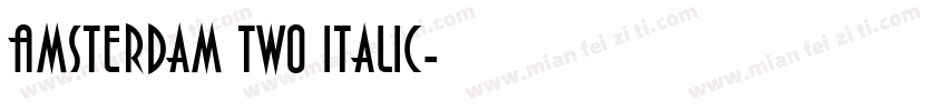 Amsterdam Two italic字体转换